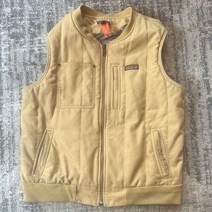 Patagonia Woman’s Tan Workwear Vest Insulated Large
